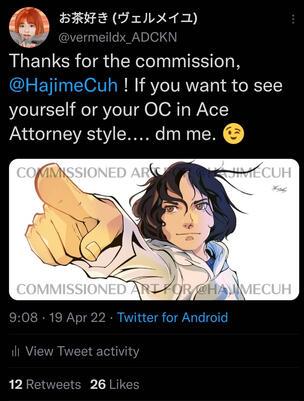 Commission on Twt. 1