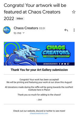 Artwork accepted for Chaos Creators